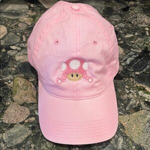 Pink Princess Peach Embroidered Cap